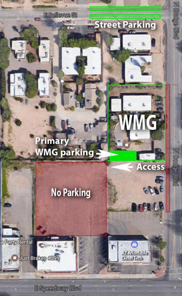 Parking map for the Living Lab and Learning Center