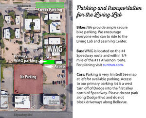 Map and transportation options to the Living Lab and Learning Center