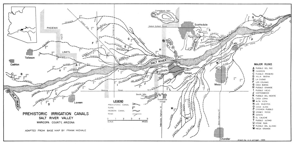 Prehistoric Hohokam Irrigation Canals