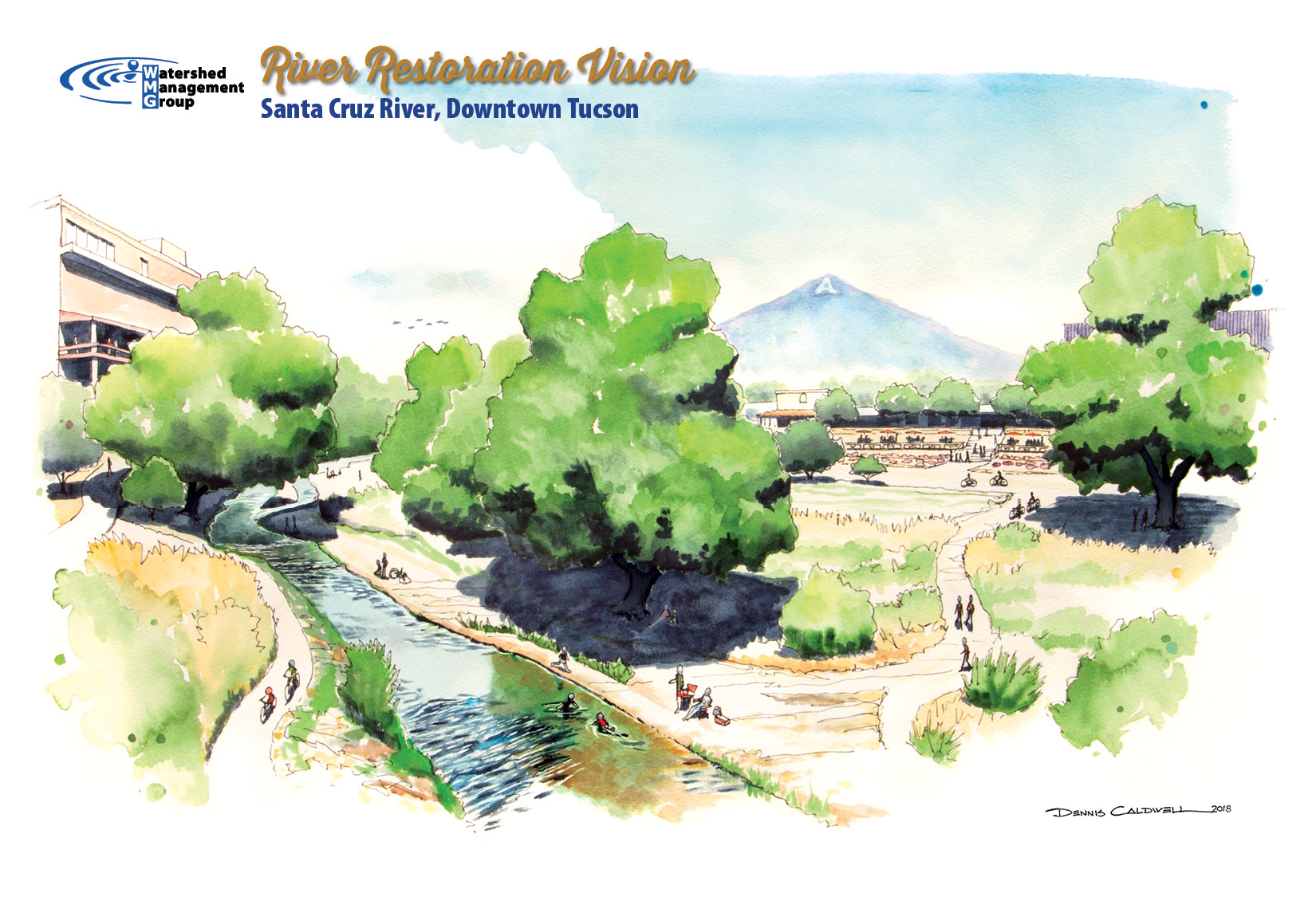 River restoration vision - Santa Cruz River downtown Tucson