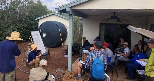 Participants learn how to assess a site and design, plan, and install water harvesting practices