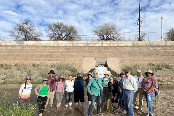 group photo at clean up along the Santa Cruz River