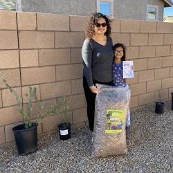 A Tucson family with their Build Your Own Basin (BYOB) kit