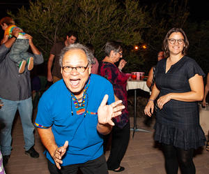 WMG's Cultural Ecologist Joaquin Murrieta dancing to Santa Pachita.