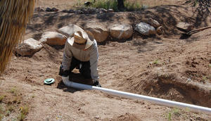 Learn the joys, and technical details, of irrigating with harvested rain water.