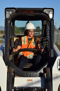 A JTED student learns precision excavating for the project.