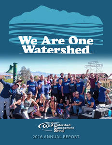 2016 WMG Annual Report: We Are One Watershed cover