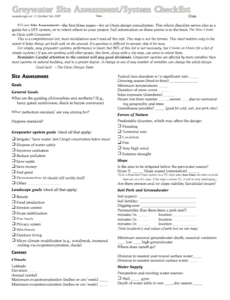 Greywater Site Assessment/System Checklist cover 
