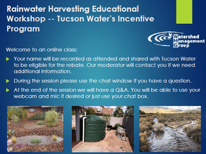 Rainwater Harvesting Rebate - Tucson Water