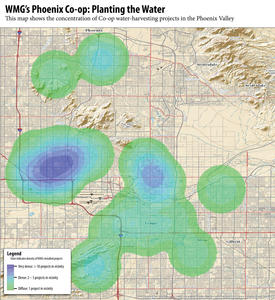 Click to see a larger map of water-harvesting projects installed through the Phoenix Co-op