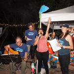 Joaquin, Design Build Crew Member Nate Clark, Latino Engagement Intern Anahi, and Lisa sing WMG's version of Despacito.