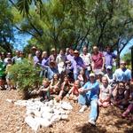 Hermosa Montessori School water harvesting project - volunteer group photo