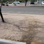 Parking lot prior to reconstruction
