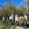 a group of people in front of a bunch of arundo donax in the tanque verde